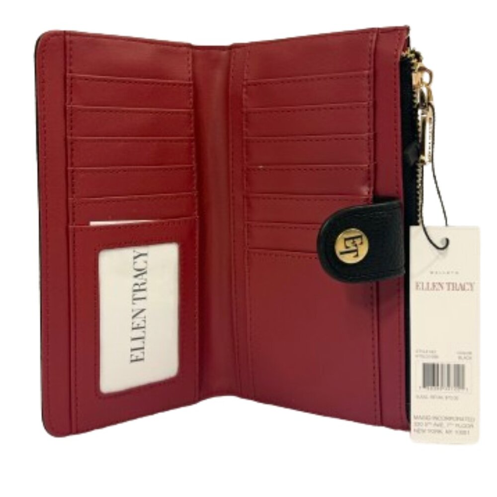 NWT Ellen Tracy Wallet Black/Red - Picture 4 of 6